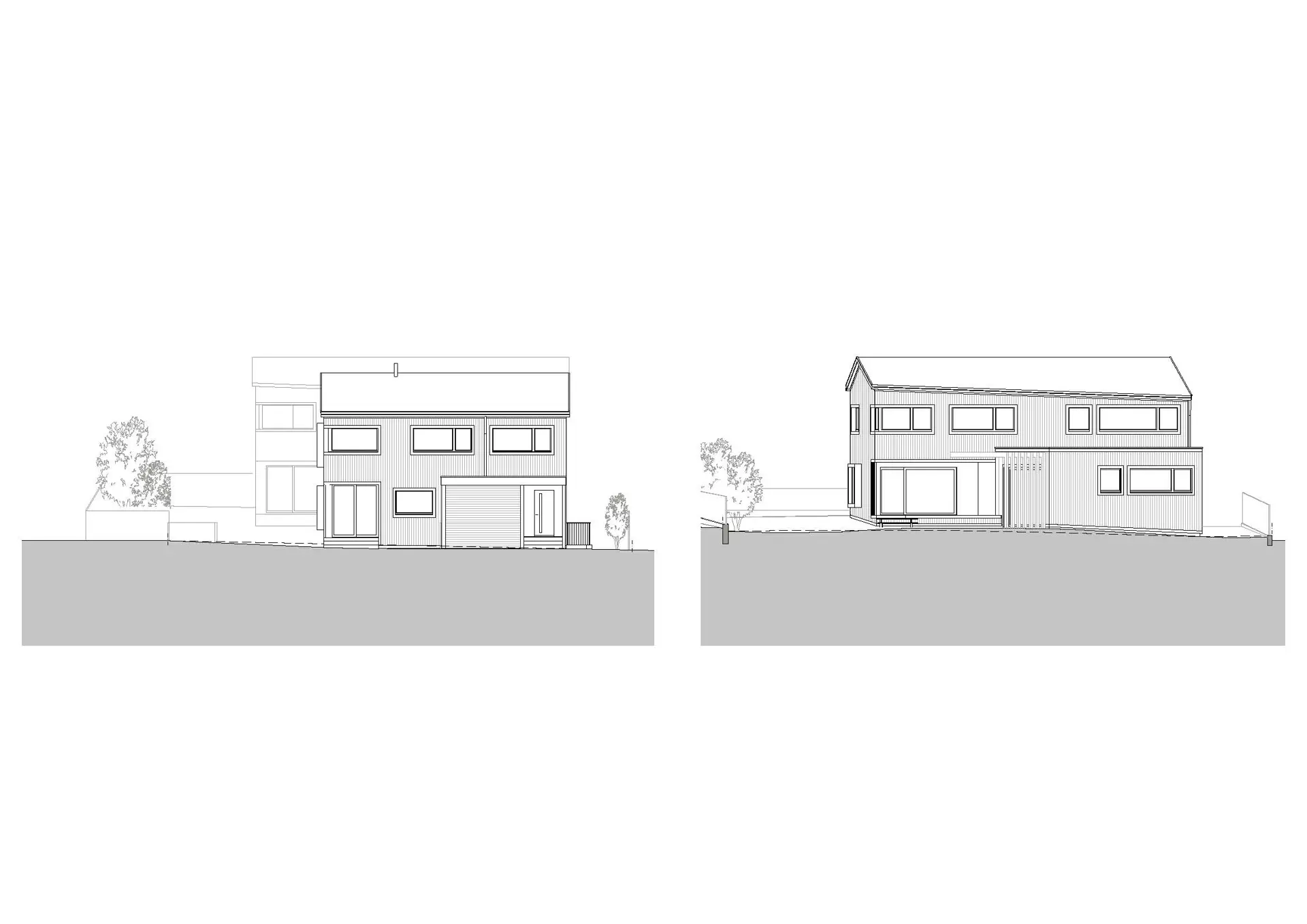 29_Neubau 2 Einfamilienhäuser Haldenstein_Ansicht Südost